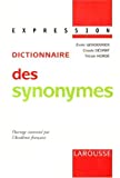 DICTIONNAIRE DES SYNONYMES